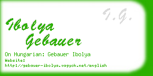 ibolya gebauer business card